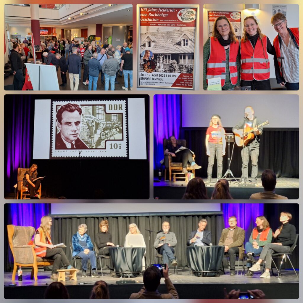 Fotocollage 2 zur Heideruh Veranstaltung in der Empore Buchholz am 19.4.26