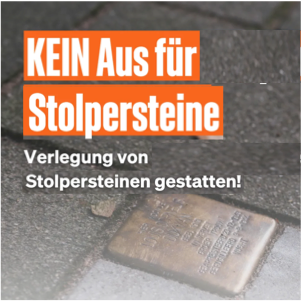 Petition: Kein Aus für Stolpersteine!